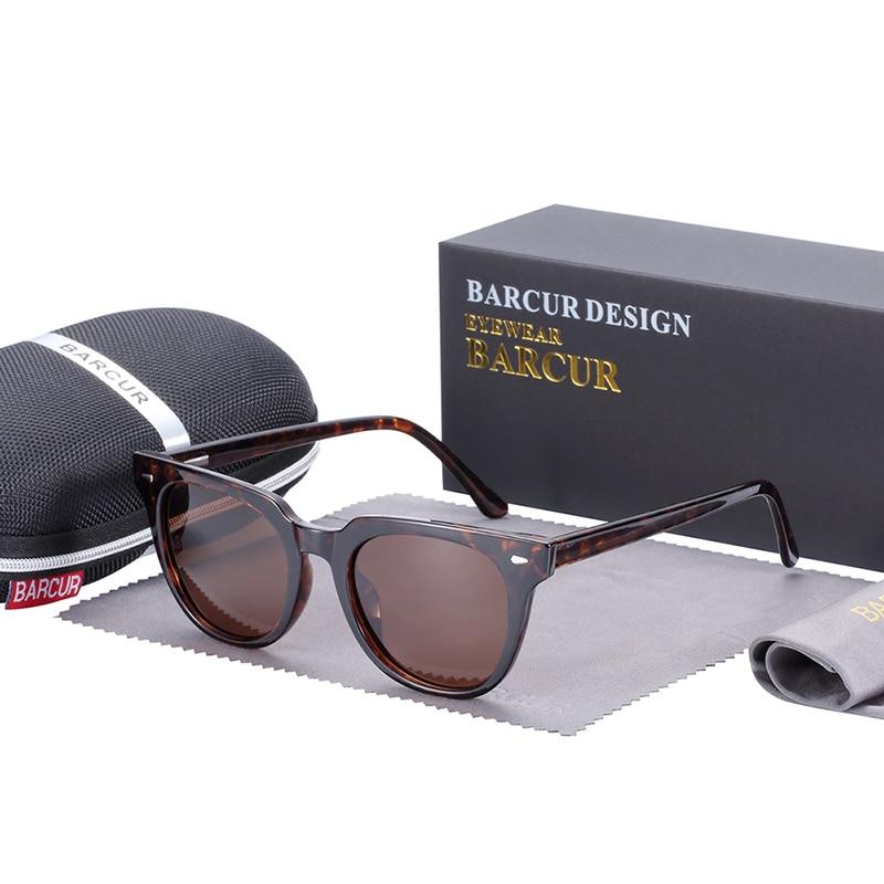 BARCUR Original TR90 Sunglasses for Men Polarized Women Square Sun glasses Transparent Oculos lunette de soleil femme - dianjiang-