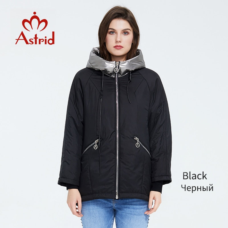 Astrid 2020 new arrival Spring Young fashion Short women coat high quality female Outwear Casual Jacket Hooded Thin coat ZM-9343 - dianjiang-