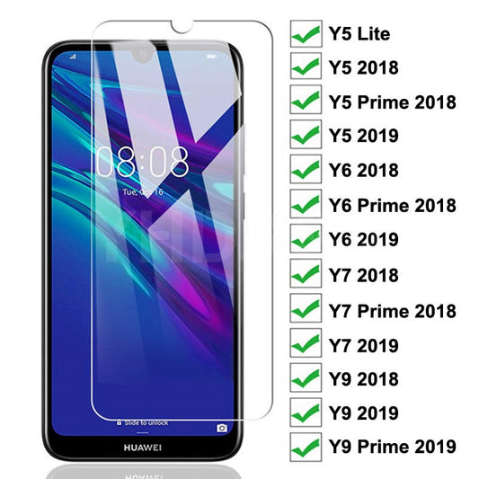 9H Tempered Glass For Huawei Y7 Y6 Y5 Prime 2018 2019 Y5 Lite Protective Glass Huawei Y9 2018 Prime 2019 Screen Protector Glass - dianjiang-