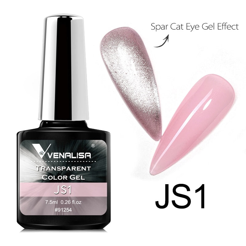 Venalisa Transparent Gel Polish Varnishes Hybrid Nails For Manicure 7.5ML Ice Spar Cat Eyes Soak off Enamel UV Gel Nail Polish - dianjiang-