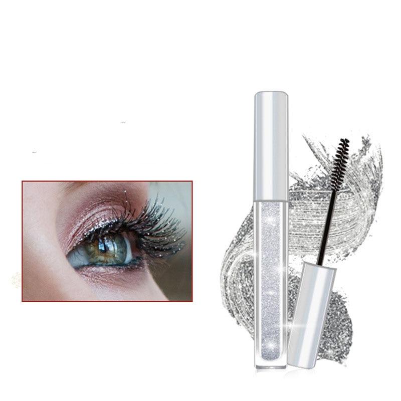 iflovedekd Sparkling Diamond Shiny Charm Mascara Waterproof eyelash professional eye liner Curling Lengthening (3ml) - dianjiang-