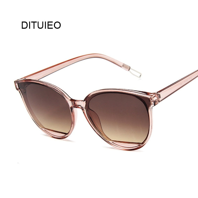 New Classic Oval Red Women Sunglasses Female Vintage Luxury Plastic Brand Designer Cat Eye Sun Glasses UV400 Fashion - dianjiang-