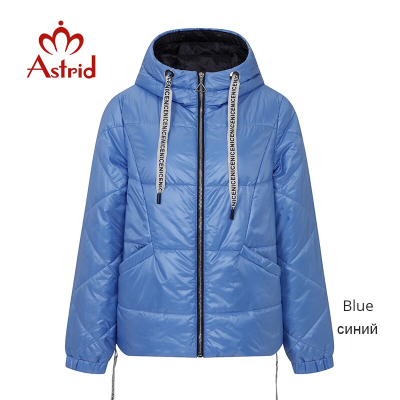 Astrid 2020 Spring Women Parka  Tide brand  Coat Warm Jacket  Bright Women's Jacket Thin Cotton  Casual  Short  big size ZM-3555 - dianjiang-