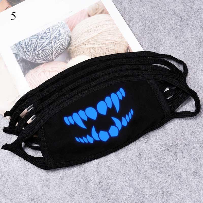 Cotton Windproof Mouth Face Mask 12 Style Teeth Pattern Cartoon Mouth Masks Anime Mask Autumn Fashion Warm Face Mask Hot Sale - dianjiang-