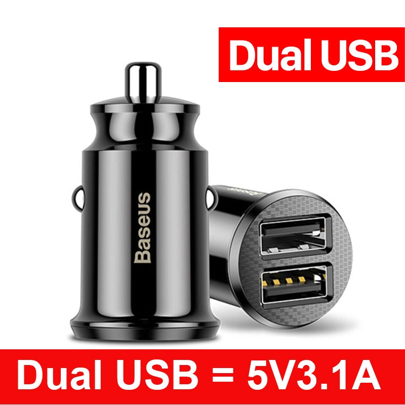 Baseus USB Car Charger Quick Charge 4.0 3.0 QC4.0 QC3.0 QC SCP 5A Type C PD Fast Car USB Charger For iPhone Xiaomi Mobile Phone - dianjiang-