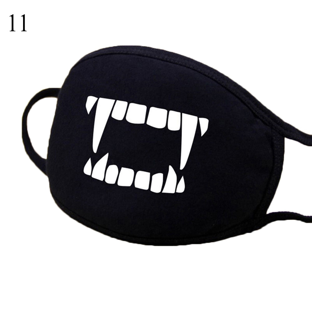 Cotton Windproof Mouth Face Mask 12 Style Teeth Pattern Cartoon Mouth Masks Anime Mask Autumn Fashion Warm Face Mask Hot Sale - dianjiang-