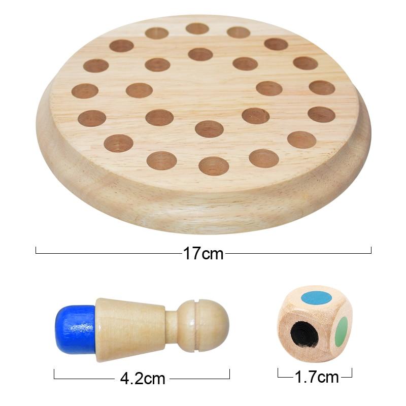 Kids Wooden Memory Match Stick Chess Game Fun Block Board Game Educational Color Cognitive Ability Toy For Children - dianjiang-