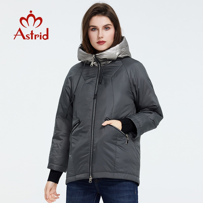 Astrid 2020 new arrival Spring Young fashion Short women coat high quality female Outwear Casual Jacket Hooded Thin coat ZM-9343 - dianjiang-