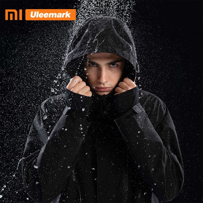 Xiaomi Men's Multi-pocke Jacket Spring Fashion Hooded Stand-up Collar Zip-through Jacket Streetwear Waterproof Coat Uleemark - dianjiang-