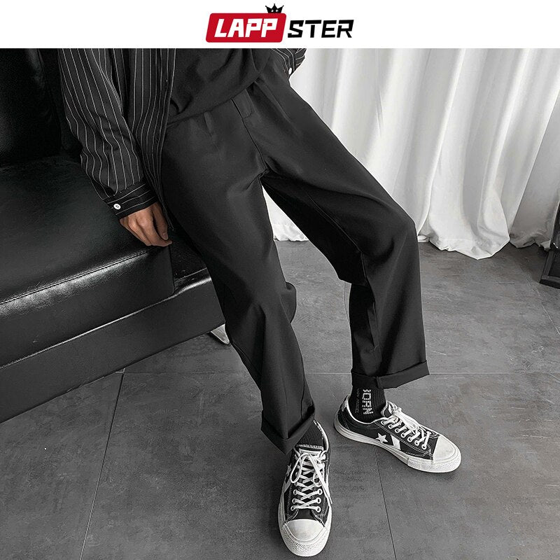 LAPPSTER Mens Black Korean Harem Pants 2020 Japanese Streetwear Joggers Harajuku Sweatpants Hip Hop Casual Trousers Plus Size - dianjiang-