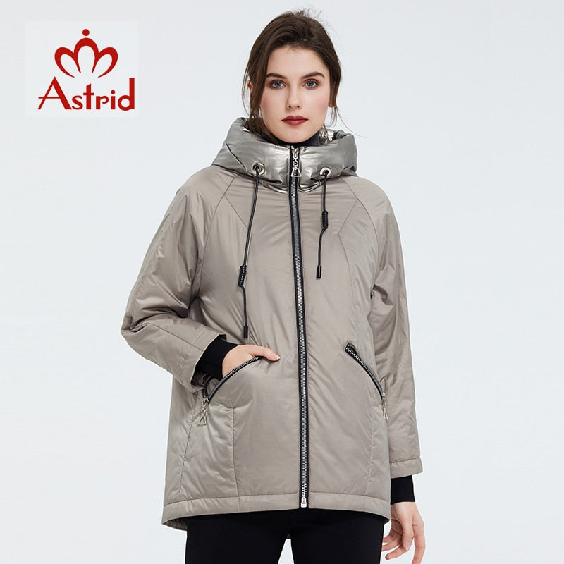 Astrid 2020 new arrival Spring Young fashion Short women coat high quality female Outwear Casual Jacket Hooded Thin coat ZM-9343 - dianjiang-