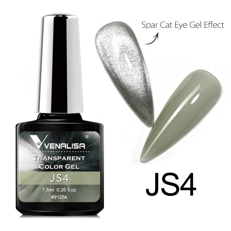 Venalisa Transparent Gel Polish Varnishes Hybrid Nails For Manicure 7.5ML Ice Spar Cat Eyes Soak off Enamel UV Gel Nail Polish - dianjiang-