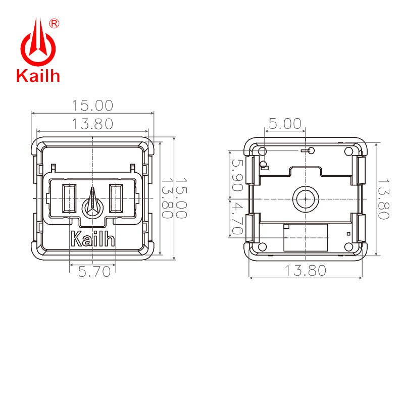 Kailh Choc Red Crystal Switch low profile Switch Chocolate Mechanical Keyboard Switch RGB SMD white stem linear hand feeling - dianjiang-