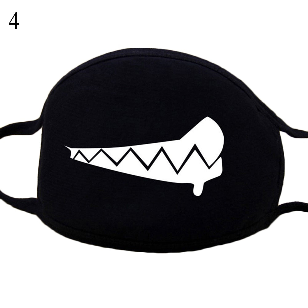 Cotton Windproof Mouth Face Mask 12 Style Teeth Pattern Cartoon Mouth Masks Anime Mask Autumn Fashion Warm Face Mask Hot Sale - dianjiang-