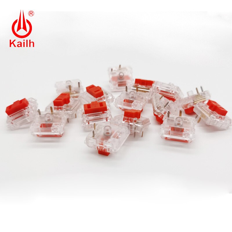 Kailh Choc Red Crystal Switch low profile Switch Chocolate Mechanical Keyboard Switch RGB SMD white stem linear hand feeling - dianjiang-