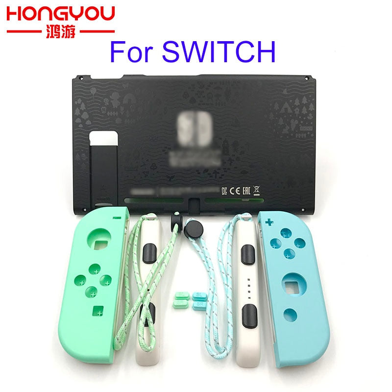 Original quality Back Case Rear Cover Panel Frame For Nintendo Switch Animal Crossing Console & Joy-con Housing Case buttons - dianjiang-