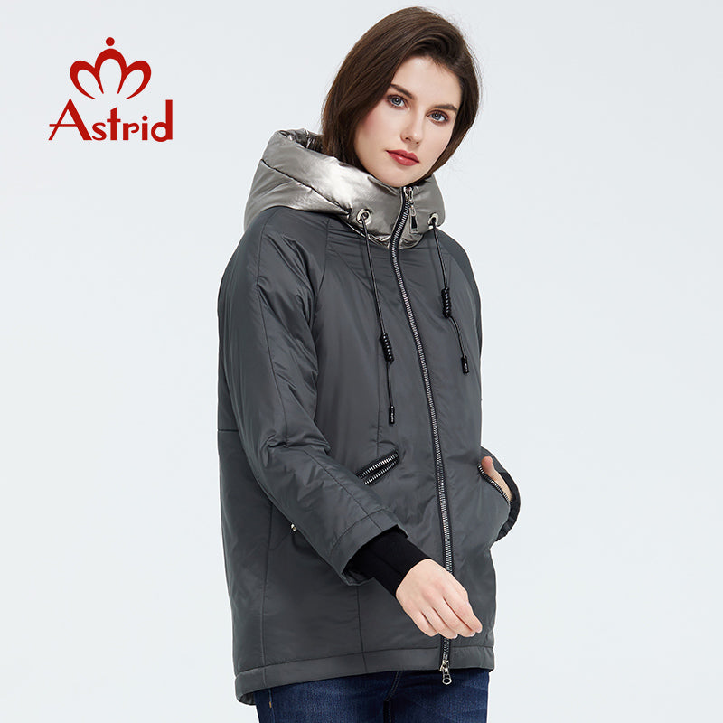 Astrid 2020 new arrival Spring Young fashion Short women coat high quality female Outwear Casual Jacket Hooded Thin coat ZM-9343 - dianjiang-