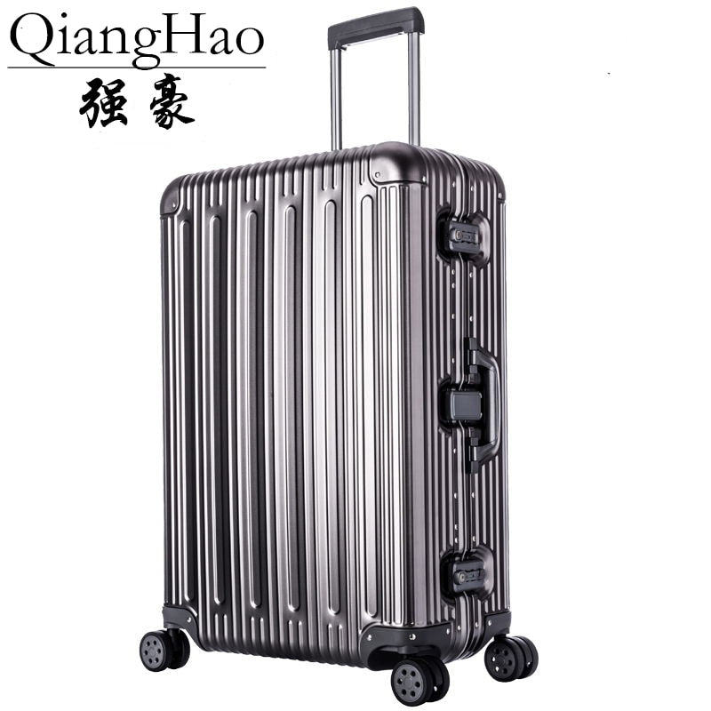 20"25" 29" inch 100%Aluminium alloy Luggage Suitcase Travel Traveling Trolley Rolling Spinner Hardside Carry On Luggage Suitcase - dianjiang-