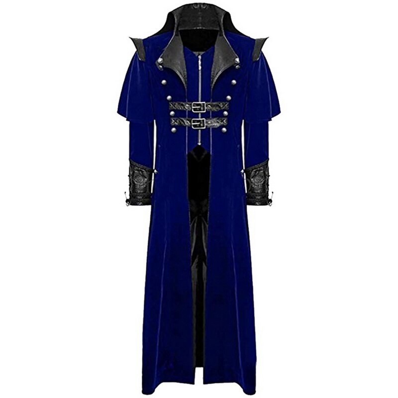 Oeak Mens Medieval Retro Jacket Gothic Frock Coat Tuxedo Halloween Formal Costume 2019 New Mens Steampunk Oversize Coats S-5XL - dianjiang-