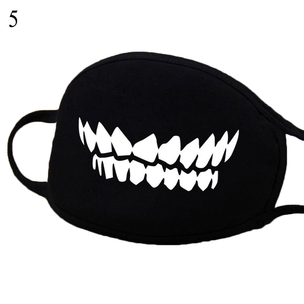 Cotton Windproof Mouth Face Mask 12 Style Teeth Pattern Cartoon Mouth Masks Anime Mask Autumn Fashion Warm Face Mask Hot Sale - dianjiang-