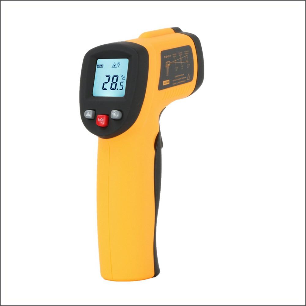 RZ Infrared Thermometer Non-Contact Temperature Meter Gun Handheld Digital LCD Industrial Outdoor Laser Pyrometer IR Thermometer - dianjiang-