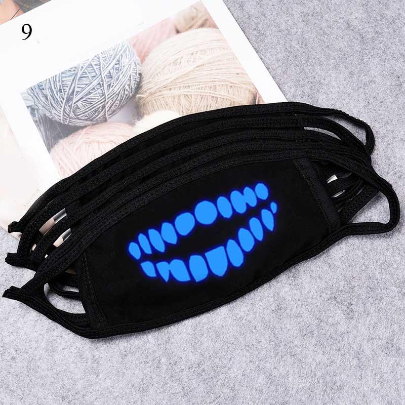 Cotton Windproof Mouth Face Mask 12 Style Teeth Pattern Cartoon Mouth Masks Anime Mask Autumn Fashion Warm Face Mask Hot Sale - dianjiang-