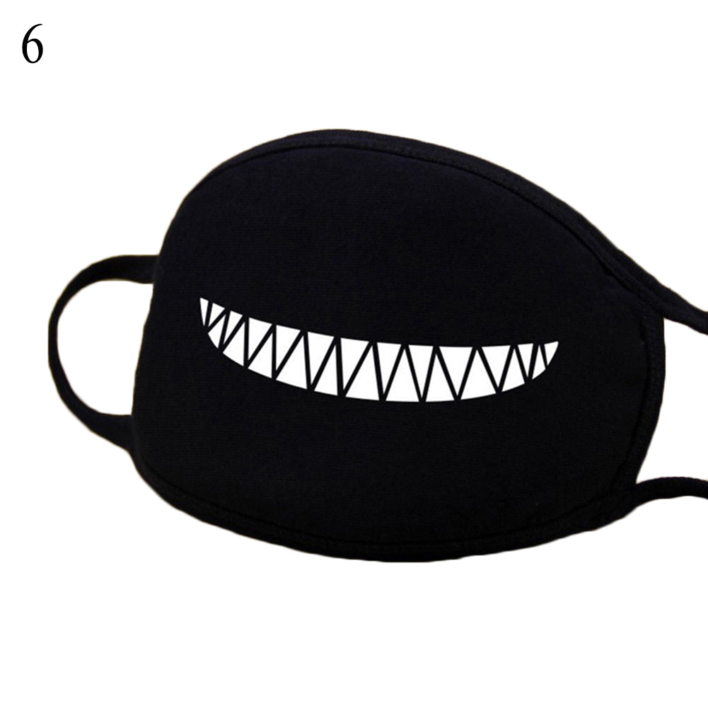 Cotton Windproof Mouth Face Mask 12 Style Teeth Pattern Cartoon Mouth Masks Anime Mask Autumn Fashion Warm Face Mask Hot Sale - dianjiang-