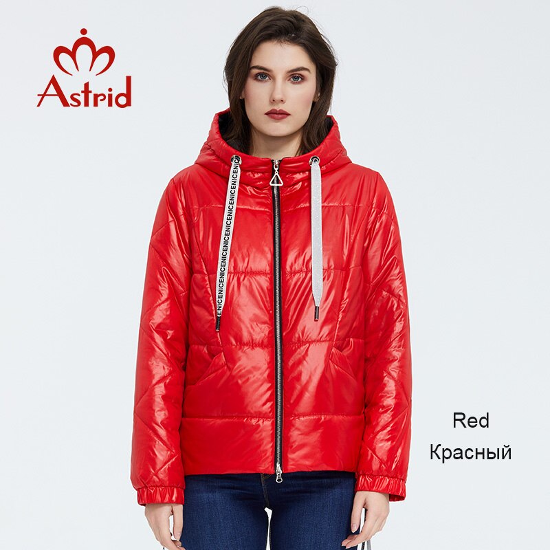 Astrid 2020 Spring Women Parka  Tide brand  Coat Warm Jacket  Bright Women's Jacket Thin Cotton  Casual  Short  big size ZM-3555 - dianjiang-