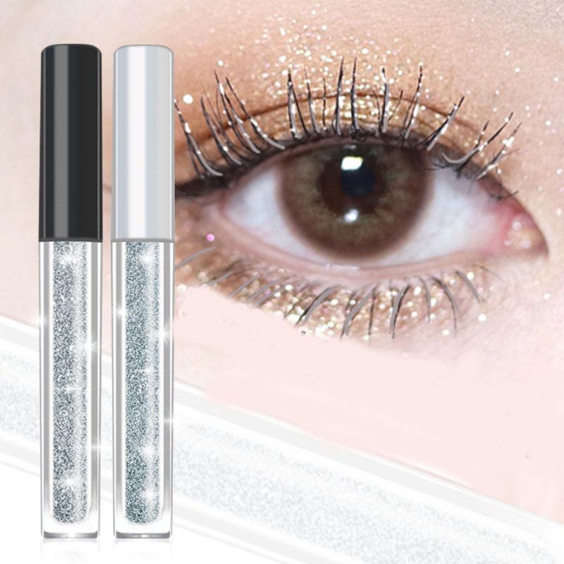 iflovedekd Sparkling Diamond Shiny Charm Mascara Waterproof eyelash professional eye liner Curling Lengthening (3ml) - dianjiang-