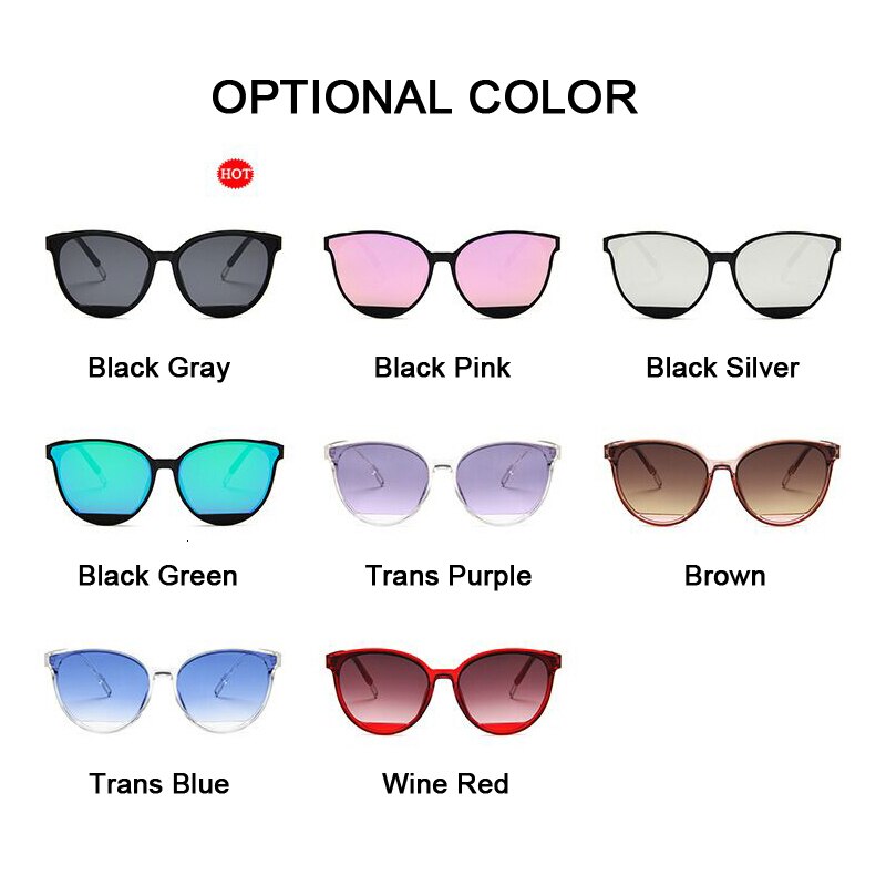 New Classic Oval Red Women Sunglasses Female Vintage Luxury Plastic Brand Designer Cat Eye Sun Glasses UV400 Fashion - dianjiang-