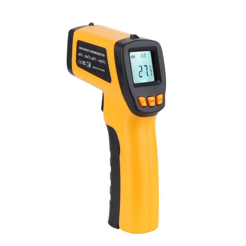 RZ Infrared Thermometer Non-Contact Temperature Meter Gun Handheld Digital LCD Industrial Outdoor Laser Pyrometer IR Thermometer - dianjiang-