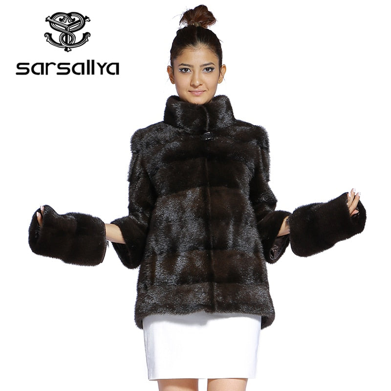 Real Fur Coat Mink Women Winter Natural Fur Mink Coats And Jackets Female Long Warm Vintage Women Clothes 2019 Plus Size 6XL 7XL - dianjiang-