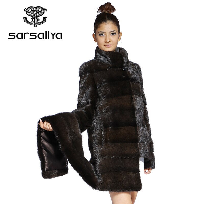 Real Fur Coat Mink Women Winter Natural Fur Mink Coats And Jackets Female Long Warm Vintage Women Clothes 2019 Plus Size 6XL 7XL - dianjiang-