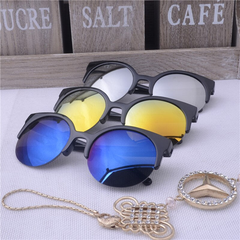 Oculos De Sol Feminino 2016 New Fashion Retro Designer Super Round Circle Glasses Cat Eye Women's Sunglasses Glasses Goggles - dianjiang-