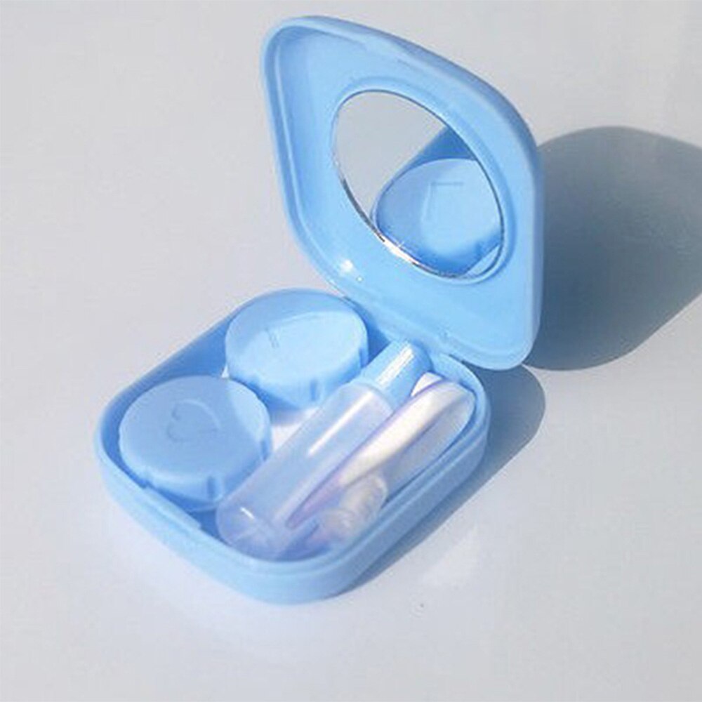 New Easy Carry Mini Pocket Contact Lens Cases with Mirror Kit Travel Convenient Contact Lens Case Container For Outdoor - dianjiang-