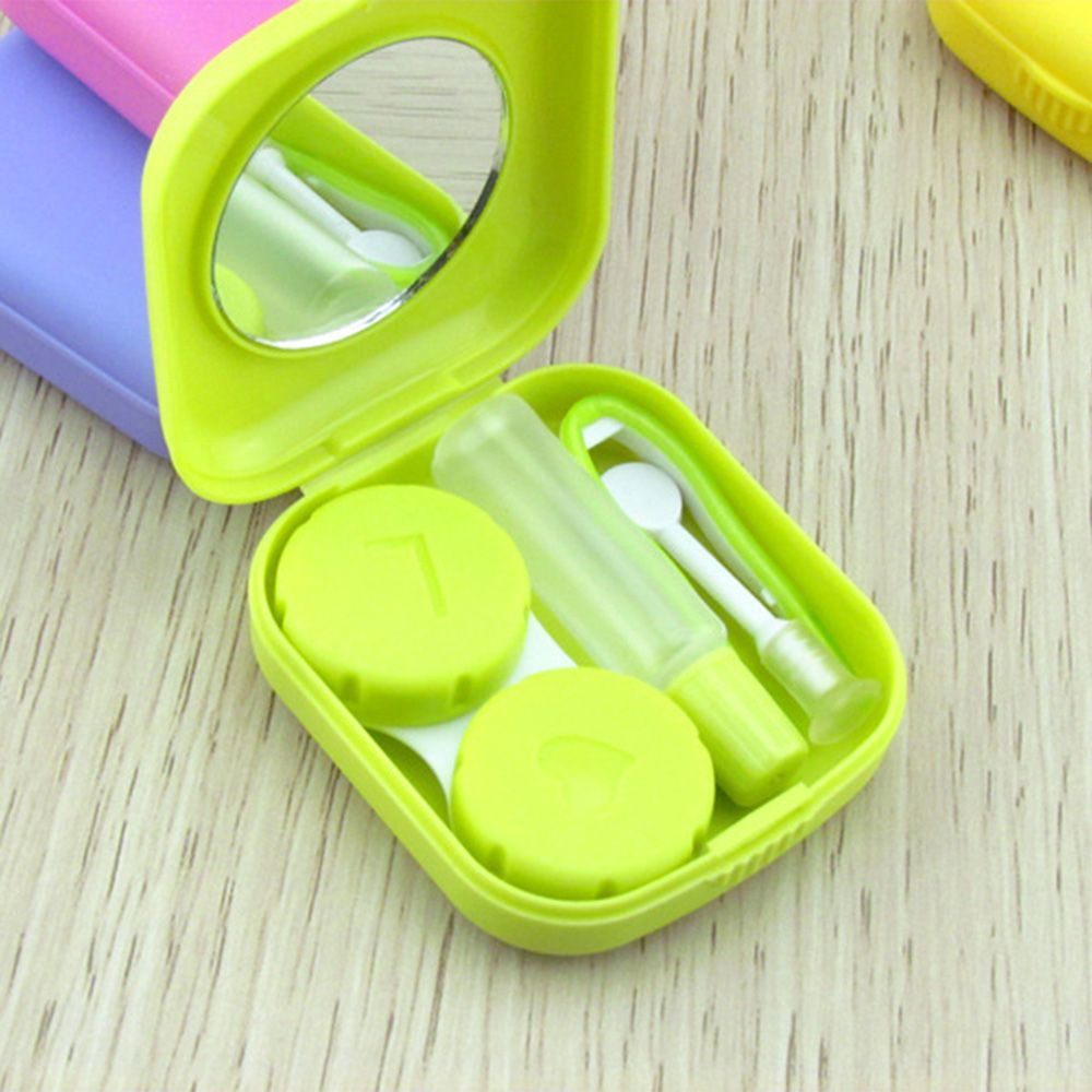 New Easy Carry Mini Pocket Contact Lens Cases with Mirror Kit Travel Convenient Contact Lens Case Container For Outdoor - dianjiang-