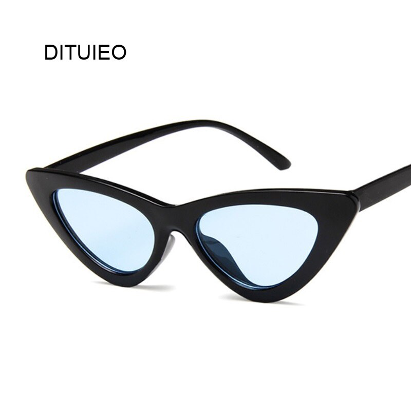 Cat Eye Women Sunglasses Fashion Luxury Brand Designer Lady Female Mirror Points Sun Glasses For Women Oculos De Sol Black - dianjiang-