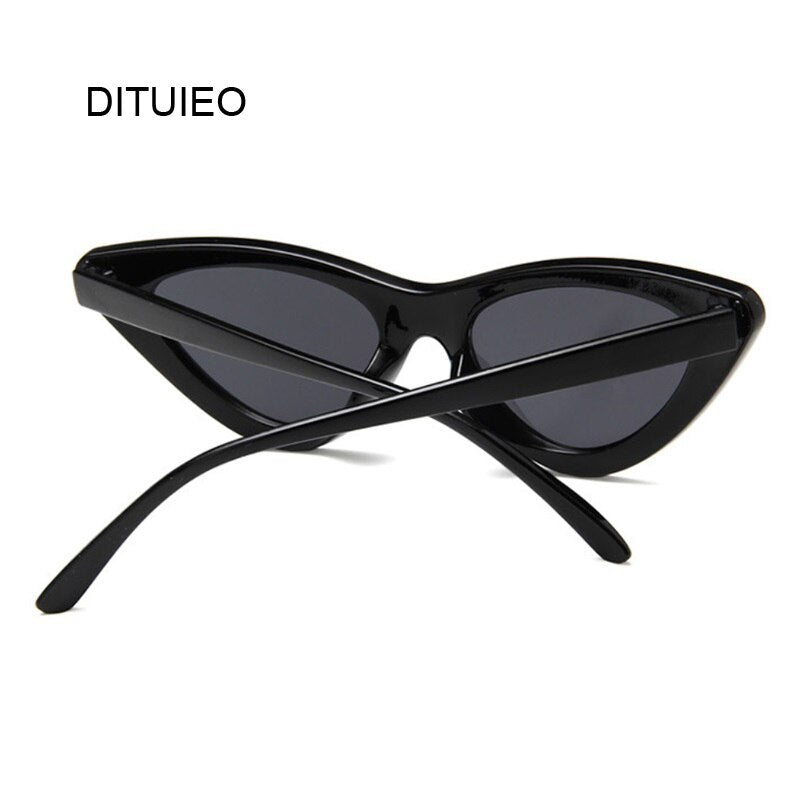 Cat Eye Women Sunglasses Fashion Luxury Brand Designer Lady Female Mirror Points Sun Glasses For Women Oculos De Sol Black - dianjiang-