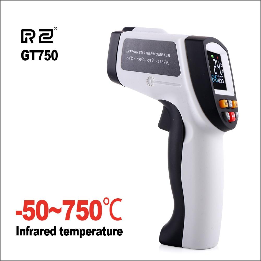 RZ Infrared Thermometer Non-Contact Temperature Meter Gun Handheld Digital LCD Industrial Outdoor Laser Pyrometer IR Thermometer - dianjiang-