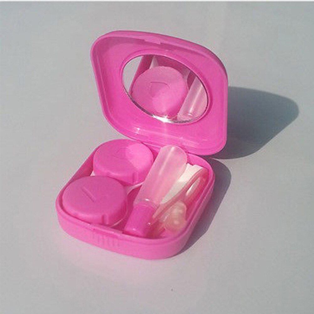 New Easy Carry Mini Pocket Contact Lens Cases with Mirror Kit Travel Convenient Contact Lens Case Container For Outdoor - dianjiang-