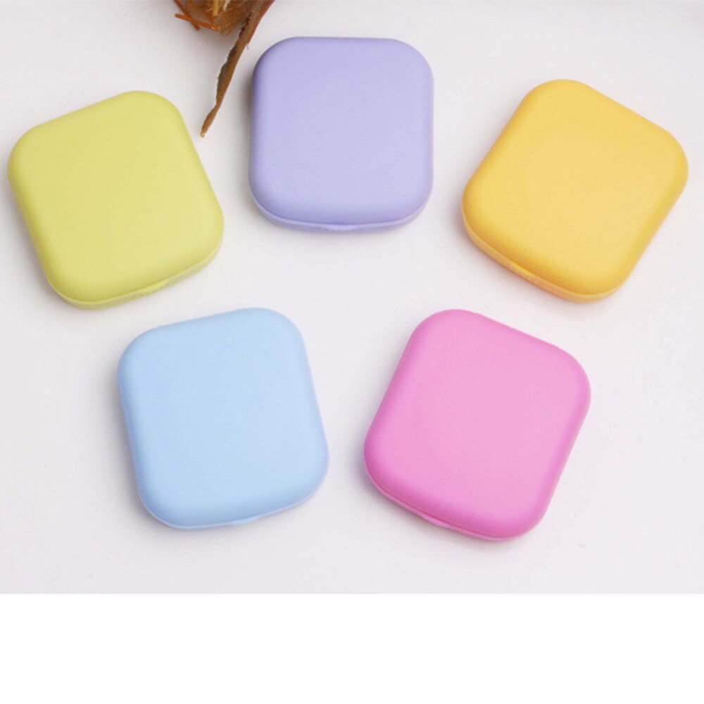 New Easy Carry Mini Pocket Contact Lens Cases with Mirror Kit Travel Convenient Contact Lens Case Container For Outdoor - dianjiang-