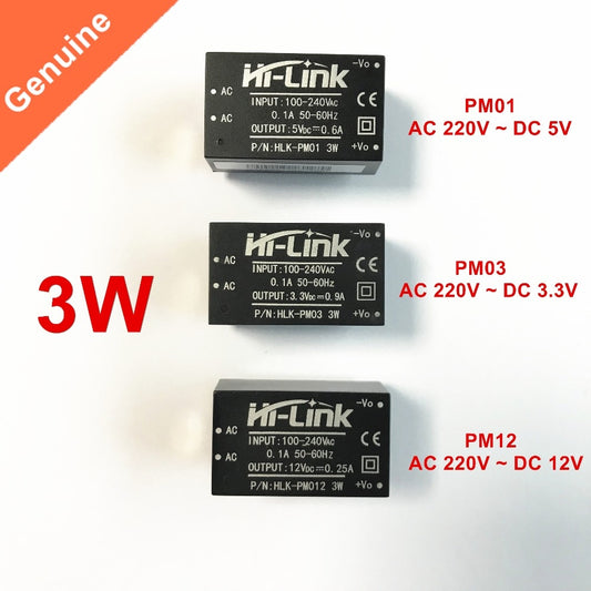 HLK-PM01 HLK-PM03 HLK-PM12 AC-DC 220V to 5V/3.3V/12V SMPS Module mini power supply module Hi-Link ORIGINAL and Without Shell - dianjiang-