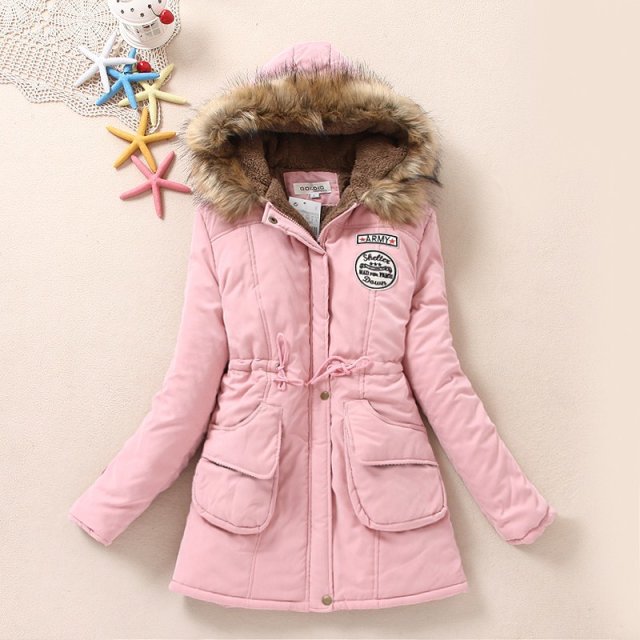 new winter women jacket medium-long thicken plus size 4XL outwear hooded wadded coat slim parka cotton-padded jacket overcoat - dianjiang-