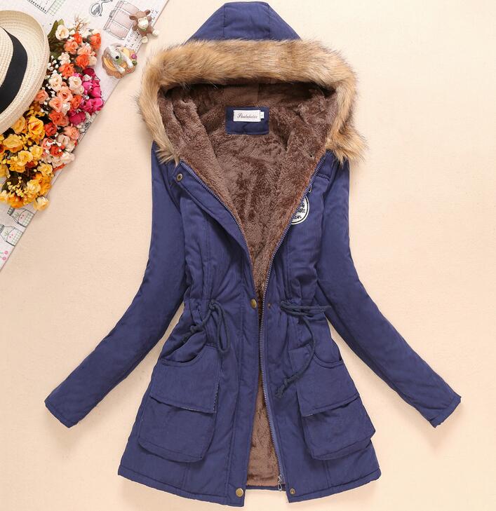 new winter women jacket medium-long thicken plus size 4XL outwear hooded wadded coat slim parka cotton-padded jacket overcoat - dianjiang-