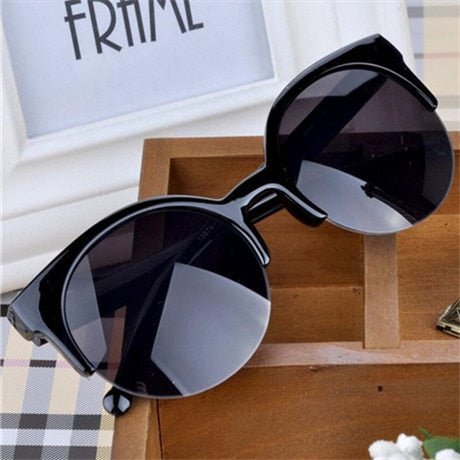 Oculos De Sol Feminino 2016 New Fashion Retro Designer Super Round Circle Glasses Cat Eye Women's Sunglasses Glasses Goggles - dianjiang-