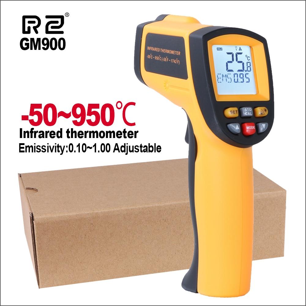 RZ Infrared Thermometer Non-Contact Temperature Meter Gun Handheld Digital LCD Industrial Outdoor Laser Pyrometer IR Thermometer - dianjiang-