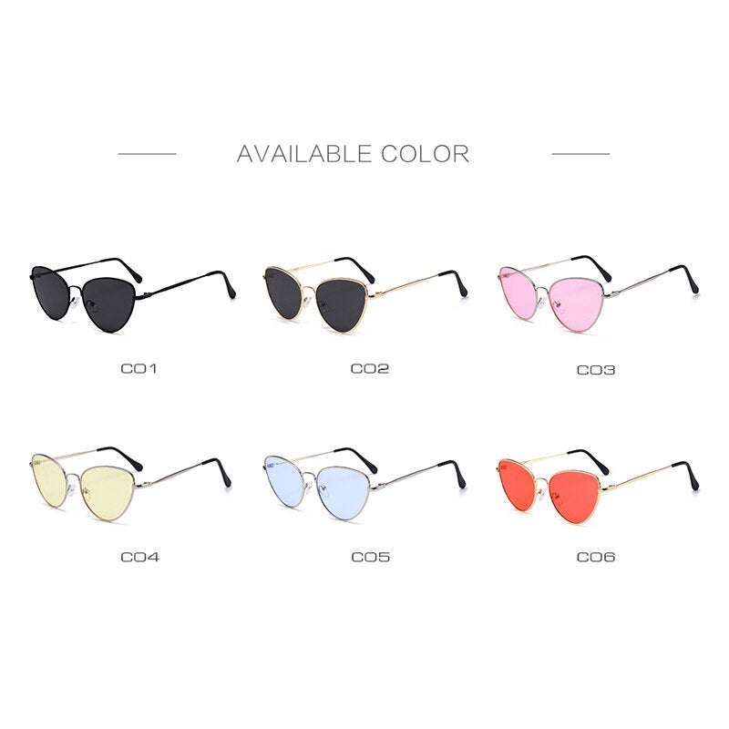 Sexy Small Vintage Cat Eye Sunglasses Women Vintage Red Black Sun Glasses Female Ladies Cateyes Sunglass 2018 Retro Glasses - dianjiang-