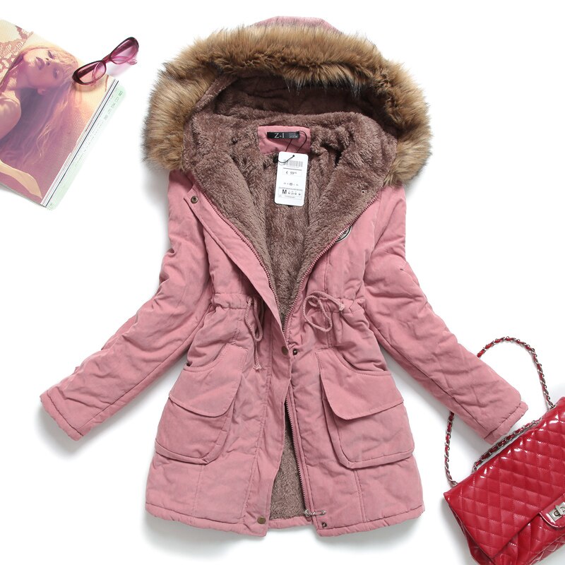 new winter women jacket medium-long thicken plus size 4XL outwear hooded wadded coat slim parka cotton-padded jacket overcoat - dianjiang-