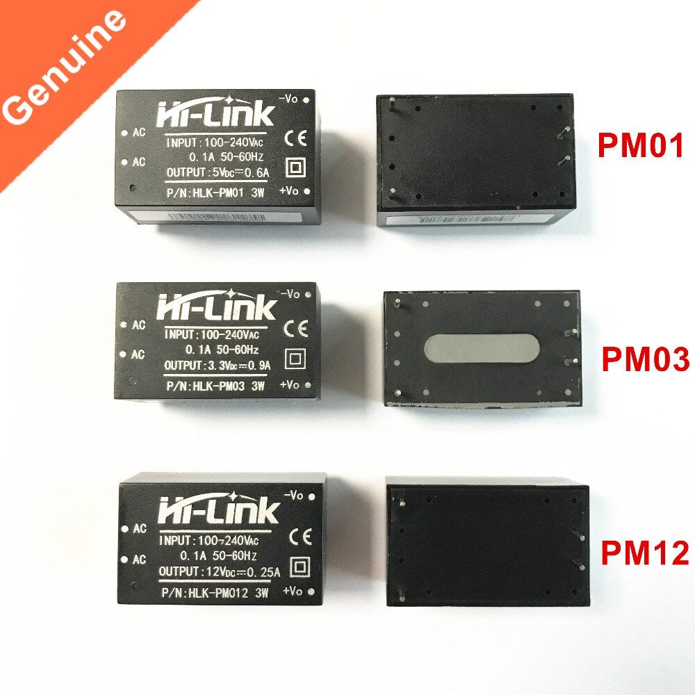 HLK-PM01 HLK-PM03 HLK-PM12 AC-DC 220V to 5V/3.3V/12V SMPS Module mini power supply module Hi-Link ORIGINAL and Without Shell - dianjiang-