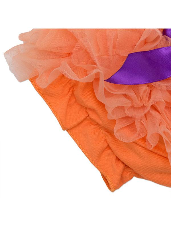 Halloween 3-piece Baby Girls Pumpkin Romper+Tutu-Shorts+Headband - dianjiang-